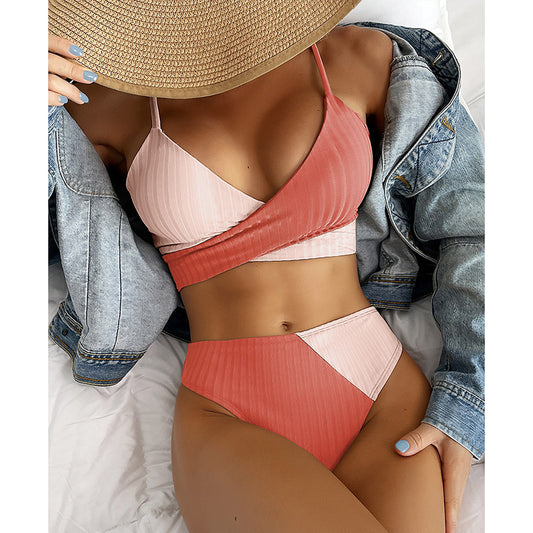 SPLICING SCRUNCH BIKINI
