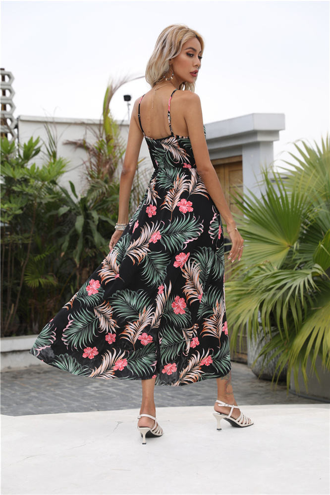 FLORAL PRINT CUT OUT DRESS