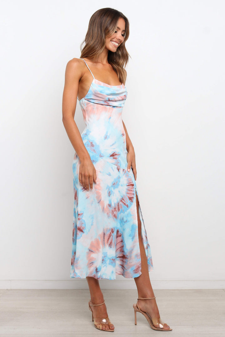 BABY BLUE MULTI COLOR DRESS