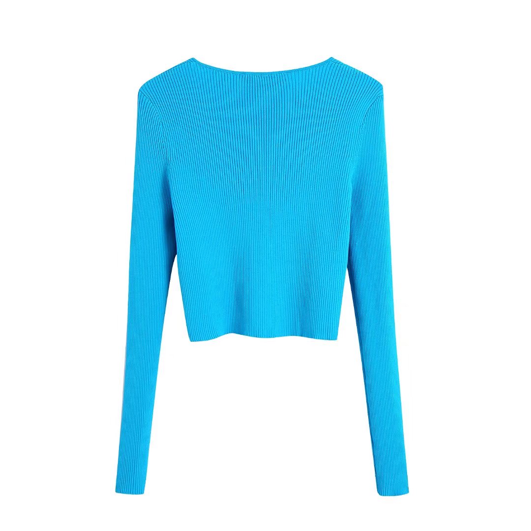 V NECK KNIT CARDIGAN