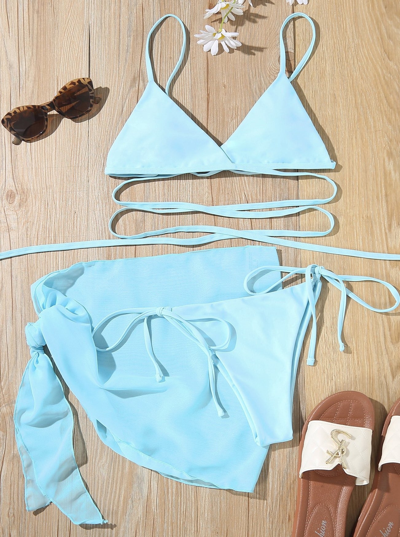 3 PIECES CRISSCROSS BIKINI