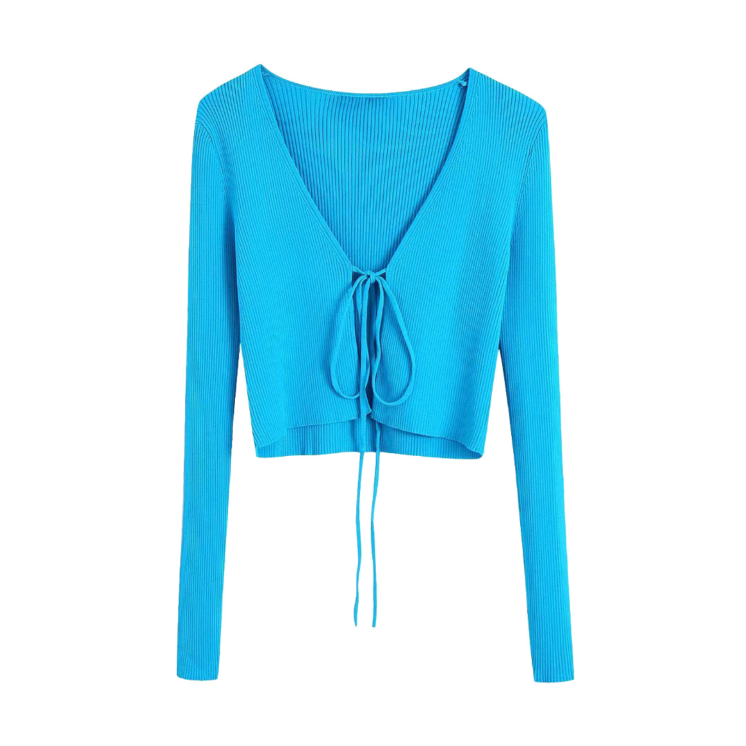 V NECK KNIT CARDIGAN